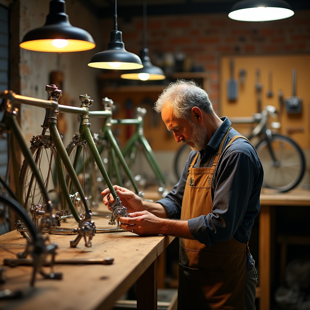 Laboratorio di restauro biciclette d'epoca Isortrax a Roma